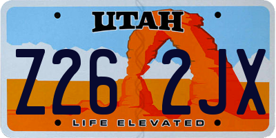 UT license plate Z262JX