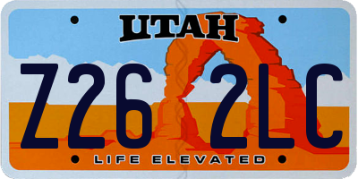 UT license plate Z262LC