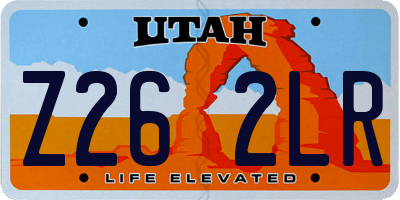 UT license plate Z262LR