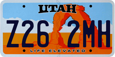 UT license plate Z262MH