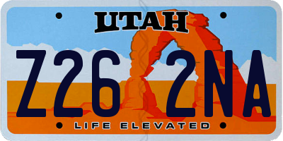 UT license plate Z262NA