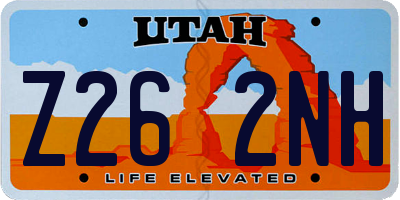 UT license plate Z262NH