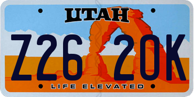 UT license plate Z262OK
