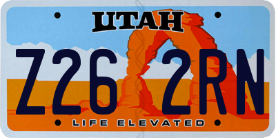 UT license plate Z262RN