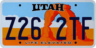 UT license plate Z262TF