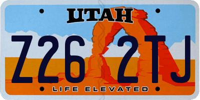 UT license plate Z262TJ