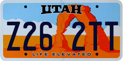 UT license plate Z262TT