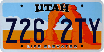 UT license plate Z262TY