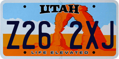 UT license plate Z262XJ