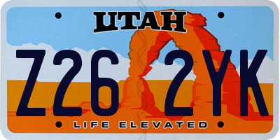 UT license plate Z262YK
