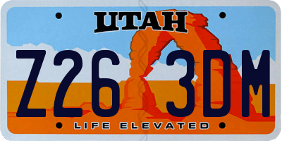 UT license plate Z263DM