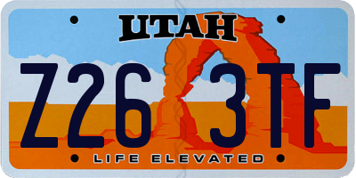 UT license plate Z263TF