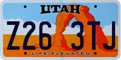 UT license plate Z263TJ