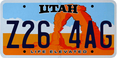 UT license plate Z264AG