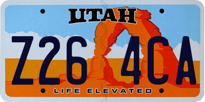 UT license plate Z264CA