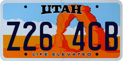 UT license plate Z264CB