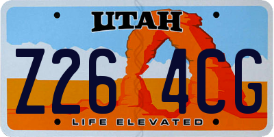 UT license plate Z264CG