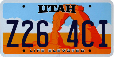 UT license plate Z264CI