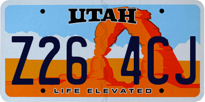 UT license plate Z264CJ