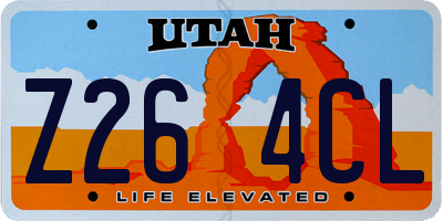 UT license plate Z264CL
