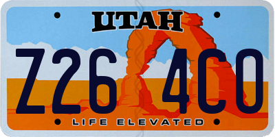 UT license plate Z264CO