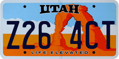 UT license plate Z264CT