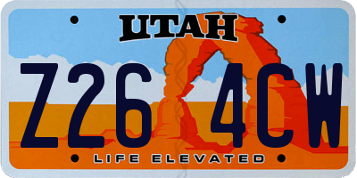 UT license plate Z264CW