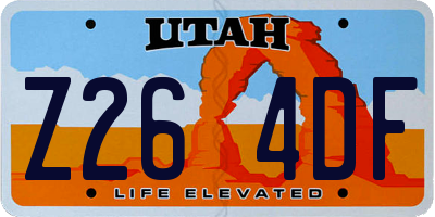 UT license plate Z264DF