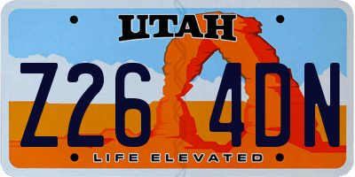 UT license plate Z264DN