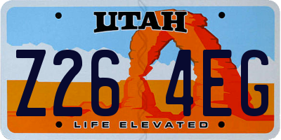 UT license plate Z264EG