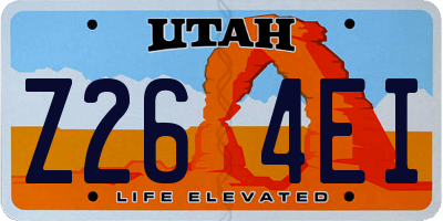 UT license plate Z264EI