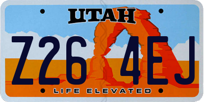 UT license plate Z264EJ