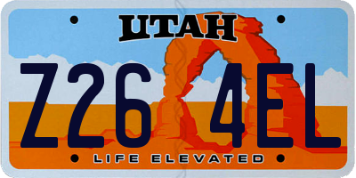UT license plate Z264EL