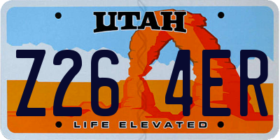 UT license plate Z264ER