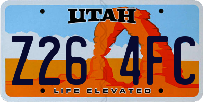 UT license plate Z264FC