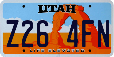 UT license plate Z264FN