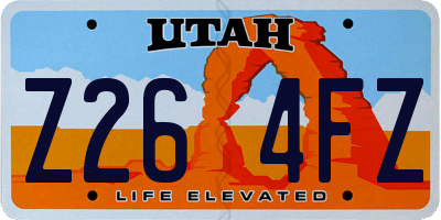 UT license plate Z264FZ