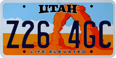 UT license plate Z264GC