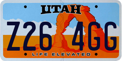 UT license plate Z264GG