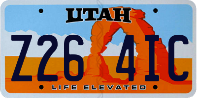 UT license plate Z264IC