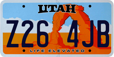 UT license plate Z264JB