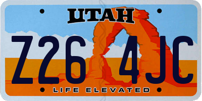 UT license plate Z264JC