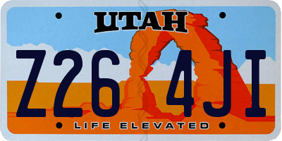 UT license plate Z264JI