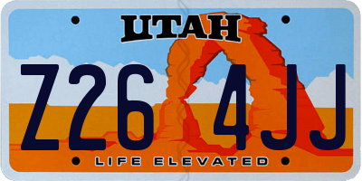 UT license plate Z264JJ
