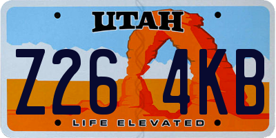 UT license plate Z264KB