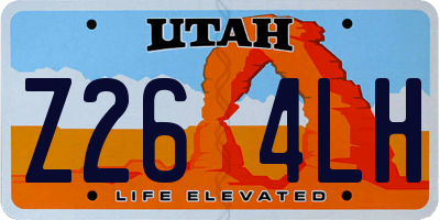 UT license plate Z264LH
