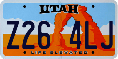 UT license plate Z264LJ