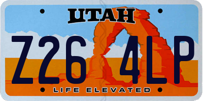UT license plate Z264LP
