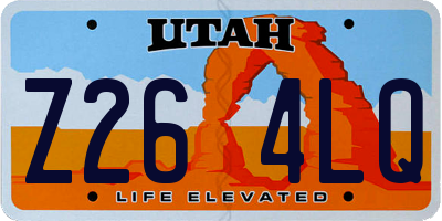 UT license plate Z264LQ