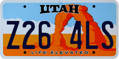 UT license plate Z264LS